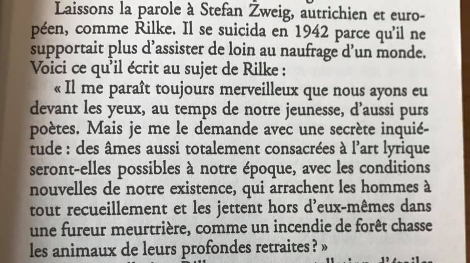 Zweig sur Rilke
